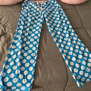Victoria’s Secret PINK blue and white sleep pants